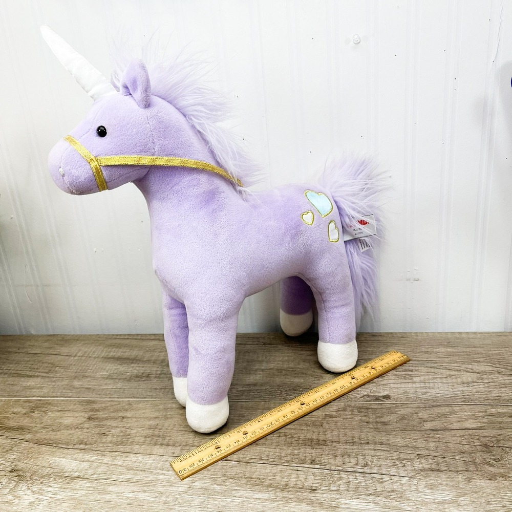 Gund Bluebell Unicorn Plush Purple Standing Stuffed Animal Heart 6049791 12in - Picture 4 of 13